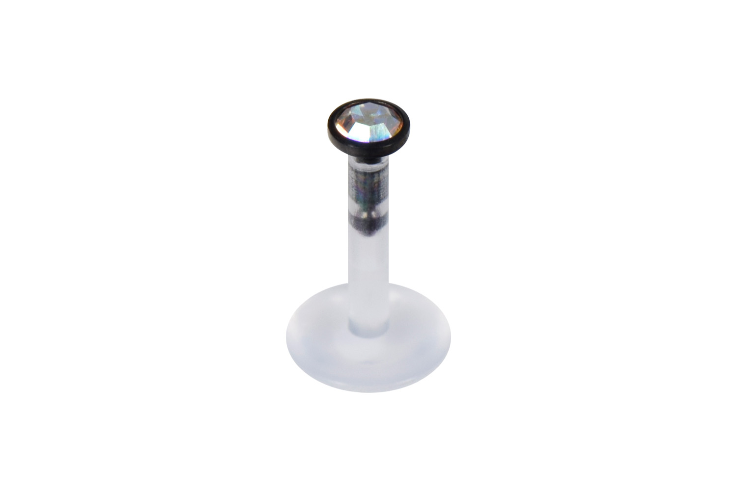 PMFK Labret Piercing mit Plug-in-System - Chirurgenstahl-Aufsatz mit Kristall ++SALE++